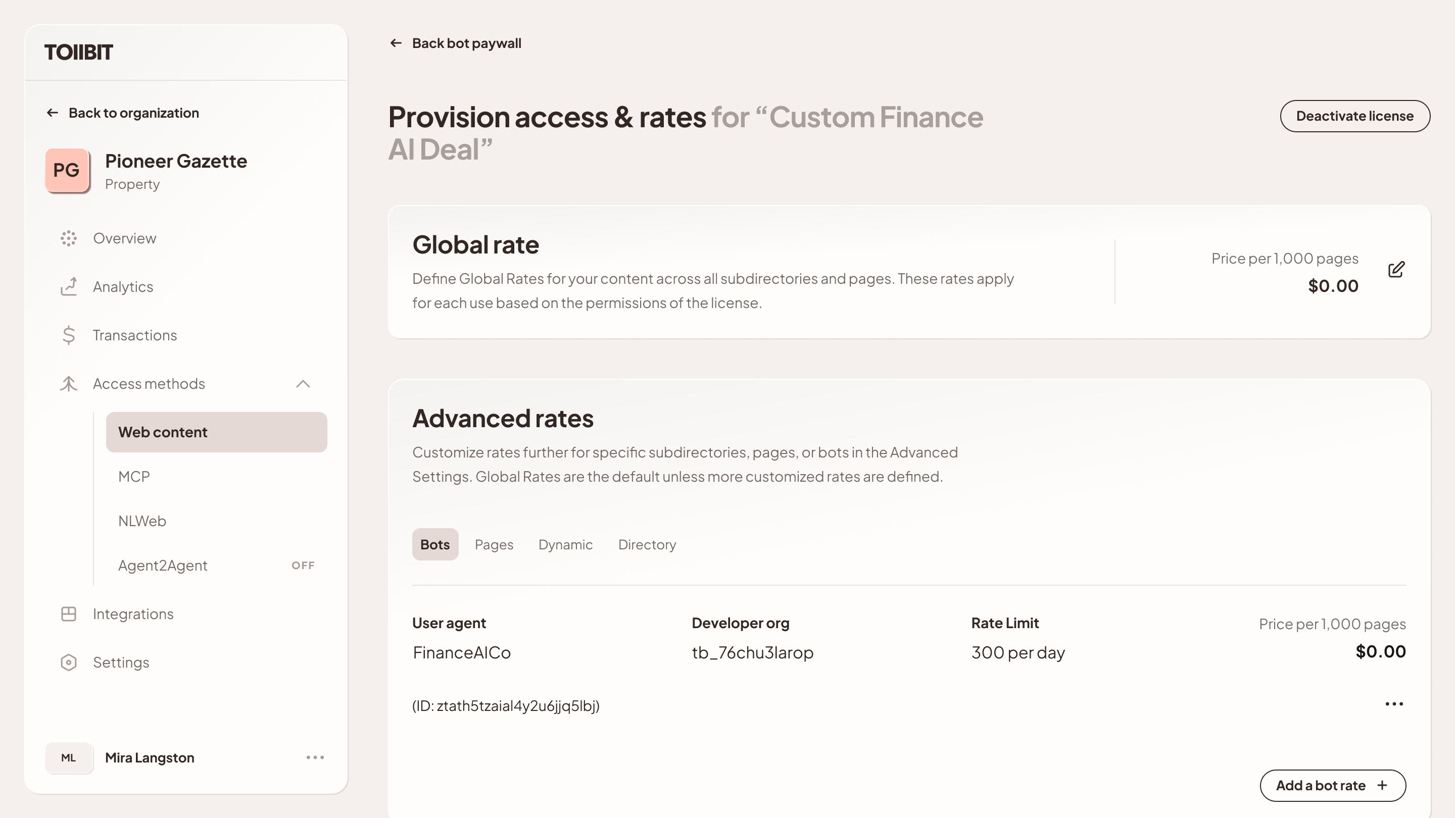 On-behalf-of Access Flow